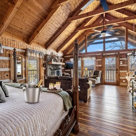 ROMANTIC Retreat! Mountain VIEWS! NEW Hot Tub! PET Friendly! Fireplace!