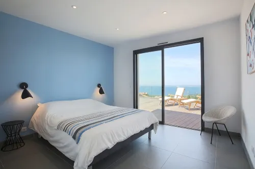 Contemporary villa, exceptional sea view Gulf of Ajaccio, - วิลล่า