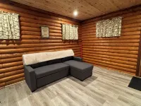 Charming log cabin on gravel back road with peace, quiet, all amenities of home - Hytter