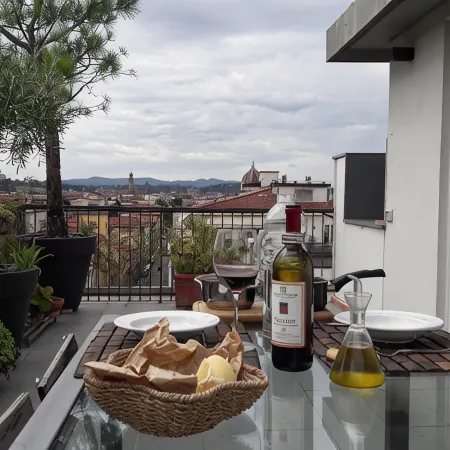 lux design attic | beautiful terrace | great city view over Duomo and Fiesole