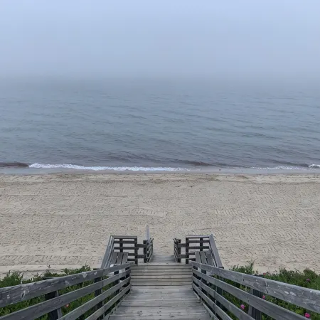 Maushop Village Getaway with Ocean Views, Steps to Private Beach