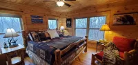 Private Stunning Mtn Views LogCabin Jetted Tub EV Charger Wifi 15 Min-Lake James - 2つ星