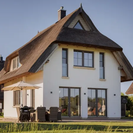 Dream thatched house with water view - 3 bedrooms - 10 min. walk to the beach