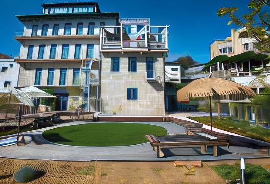 데스 아트 호스텔 전경