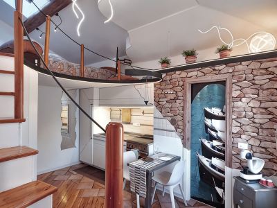 Duplex Studio Apartment with Parking and Bike Storage in Chiavari