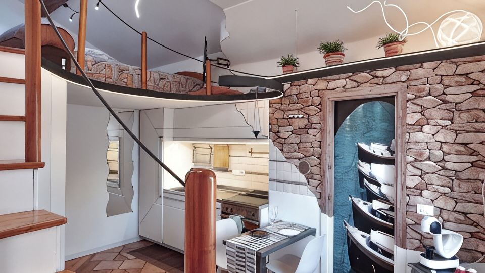 Duplex Studio Apartment with Parking and Bike Storage in Chiavari