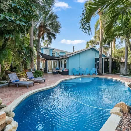 4/4 Home w/ Pool & Hot Tub – Steps from the Beach!