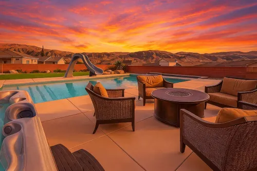 Spacious Home with Fire Pit, Hot Tub, Pool + Slide - 4-Star