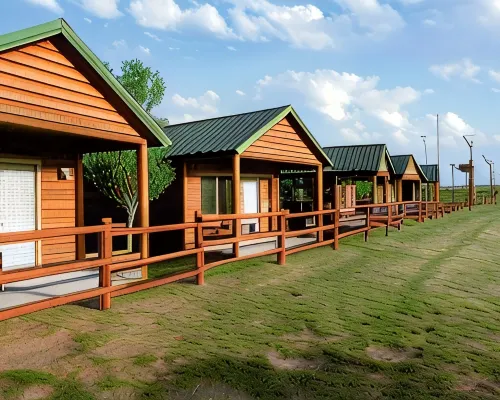 Badlands Frontier Cabins Hotele w: Pennington County