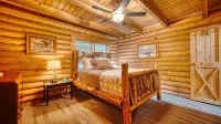 Log cabin, Blue Rdg. Mtn.,  A.T., Helton Crk falls, Vogel St. Park, near Helen - Parvekkeita