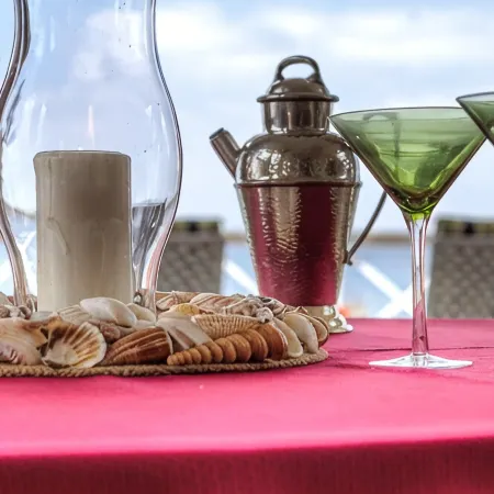 La Petit Maison, is a waterfront two-story cottage near Kemah,TX