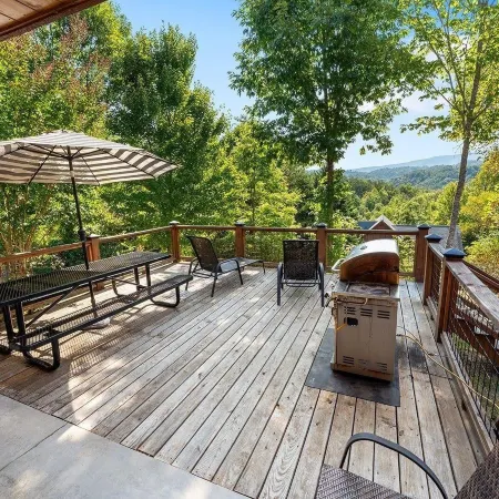 Kim's Cove Motorcycle-Friendly Cabin Features Game Room by RedAwning