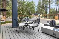 Spacious Studio, Large Deck w/ Firepit, couch and seating; Huge shower