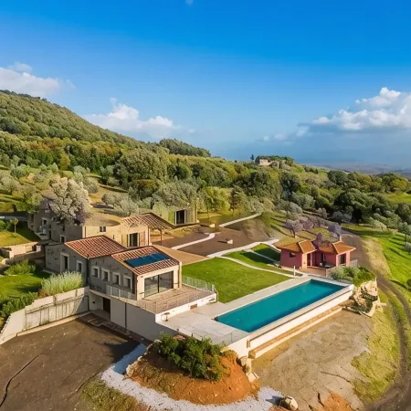 A fantastic pool in a Tuscan farmhouse with breathtaking views of the Maremma