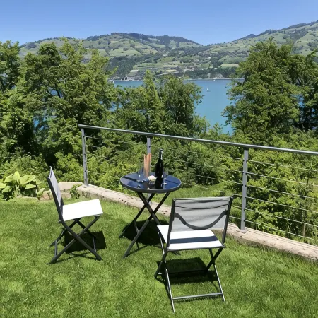 Vacation apartment on Lake Thun - magnificent views of the lake and mountains