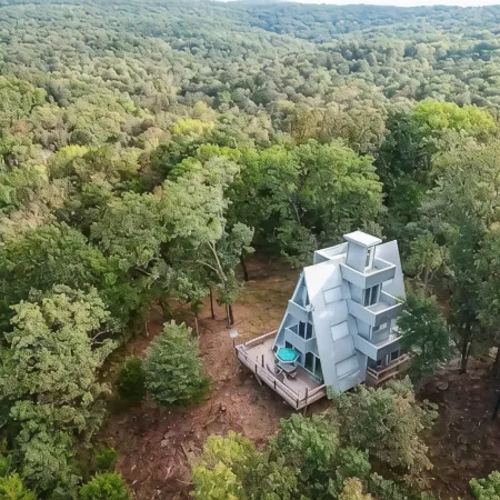 Modern A-FRAME cabin in the Ozark Mountains with amazing views!