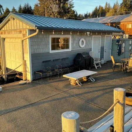 Water front, private beach, steps from down town Hoodsport with lots of parking.