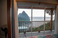 Majestic Villa, breathtaking view of famous Pitons, Ocean and Soufriere Town
