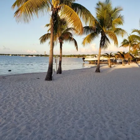 Island Paradise with private beach & private bay sunset views.
