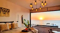 Sunset Sky Loft with Private Pool Panoramic Ocean View Steps to Camarones Beach