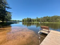 Waterfront Cabin w/ Private Dock & Outdoor Bar near Munising/Manistique - 2-Star