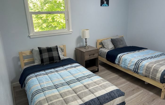 Relax with the family in a newly renovated and furnished upper level duplex.