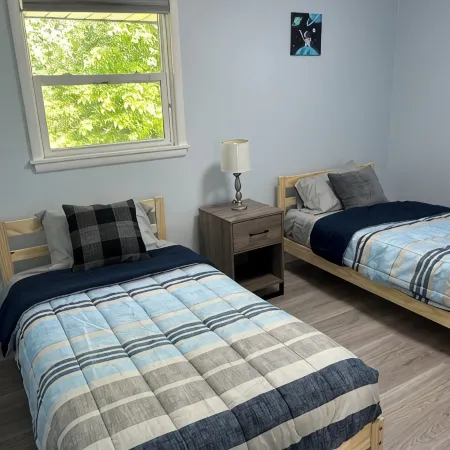 Relax with the family in a newly renovated and furnished upper level duplex.
