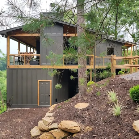 Luxe Cabin, View, 4 Bedrooms, 3 Kings, Private, 8 min to DT BR