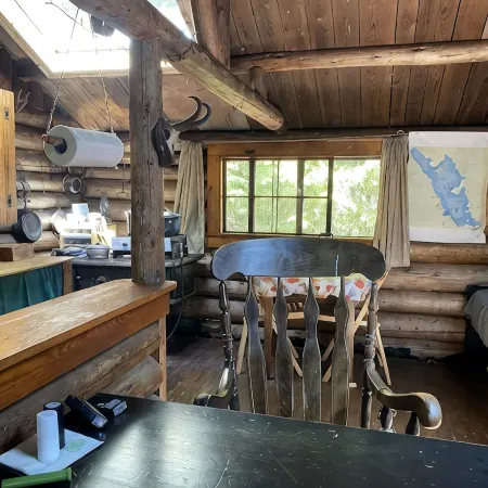 Walk to this secluded lakeside cabin in downeast Maine