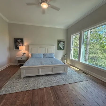 New four bedroom house with private dock on Lake James.