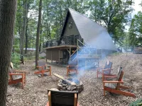 New build A-Frame house in tranquil Houghton Lake with WiFi, AC - WiFi