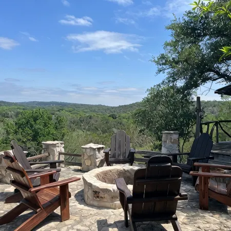 Stay at these upscale, historic cabins set in New Braunfels near Guadalupe River