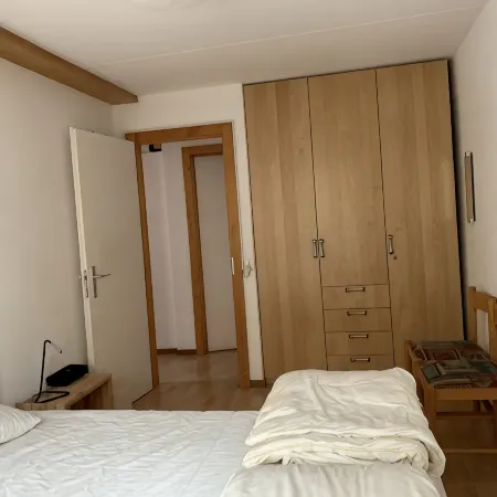 50 metres from the cable car, quiet, spacious apartment, parking and wifi.
