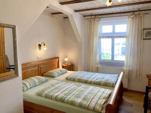 Villa Rosengarten - Holiday apartment with sea view in the old town of Sassnitz - 陽台