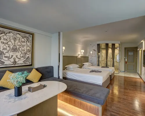 Jinjue Boutique Hotel (Harbin Haxi Wanda Plaza) Hotel dekat Stasiun Kereta Harbin Barat