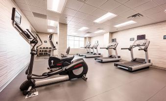 a well - equipped gym with various exercise equipment , including treadmills , stationary bikes , and weight machines at Courtyard Rome Riverwalk