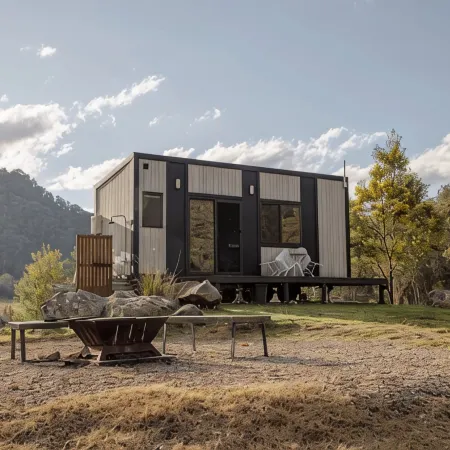 The Nile Farmstay: Modern Cabin Offering Incredible Views with Fire Pit and Spa.