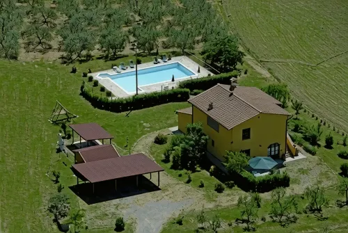 Villa with pool in Tuscany, close to San Gimignano and Volterra - balcony