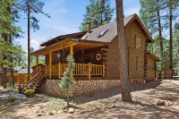 A Real Log Cabin in the Pines with a Huge Game Room and a Jacuzzi Tub!