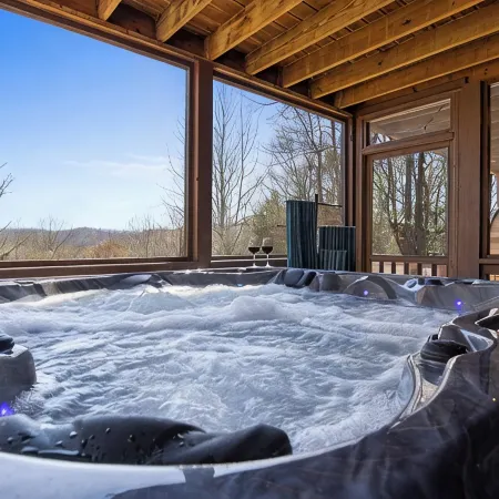 Spring Break for Families in Br with Sauna, Hot Tub, Firepit & Amazing Views