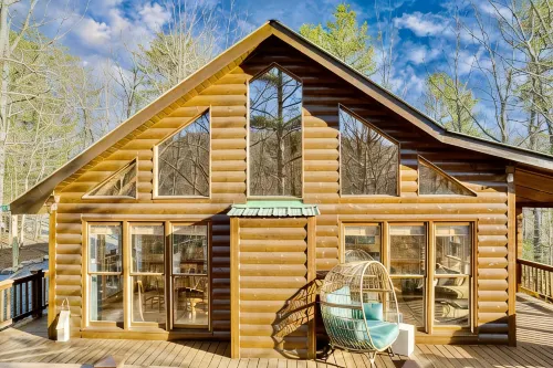 Amazing Foliage Views + Mountain View + Hot Tub + Fire Pit + Wrap-around Deck - Bjergudsigt