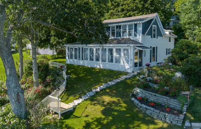 Oceanfront home with private deep water dock on Harmon Harbor, Georgetown, ME