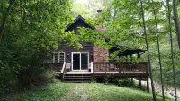 BIG ROCK LOG CABIN , Beside Natural Bridge/Red River Gorge - balcony