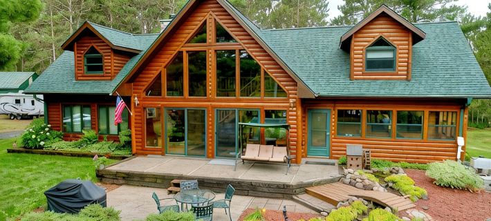 Private Lake Resort: Large Yard, Sandy Beach, Pontoon, Fire Pit, Home Theater Hotels in Washburn County