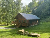 New 2/2 log cabin, rushing trout stream, hot tub, fireplace, 4 acres - Alppimaja