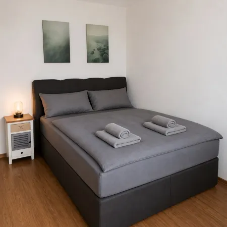 C&V: 4 PP- 3 rooms - central + WLAN + Smart TV + box spring bed