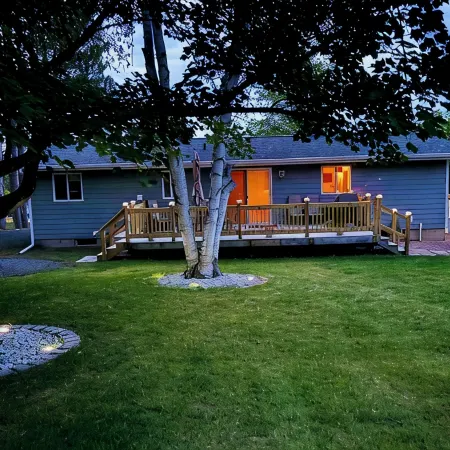 Ride your ATVs and snowmobiles directly from the house!