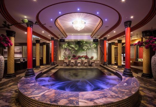 호텔 내 중국 전통 스타일 인테리어