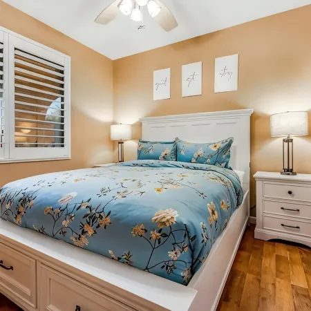 NEW! Cozy desert getaway with private backyard and seasonal pool!