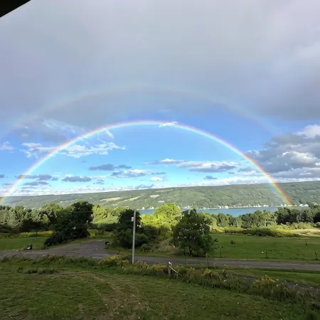 The Barn and Barrel on the bluff of Keuka Lake, offering spectacular views!